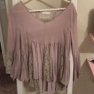 3 for $17 deal! Flowy lace blouse